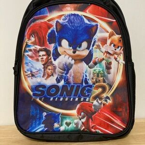 NEW! Sonic the Hedgehog 2 Backpack/Travel Bag/Day Bag/Side Pockets/13 Inches